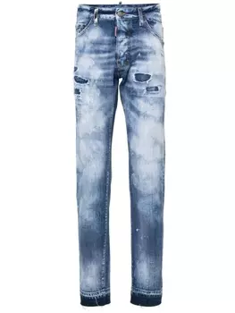 Dsquared2 джинсы Light Everglades с нашивкой, синий