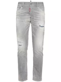 DSQUARED2 джинсы с эффектом потертости, серый