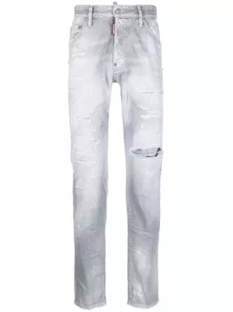 DSQUARED2 джинсы с эффектом потертости, серый