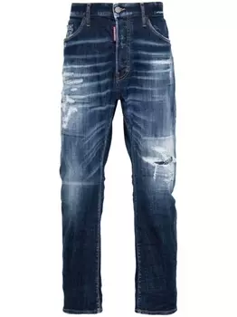 Dsquared2 джинсы с эффектом потертости, синий