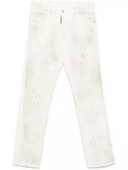 DSQUARED2 джинсы с эффектом разбрызганной краски, белый