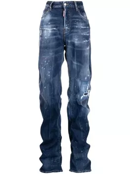 Dsquared2 джинсы с эффектом разбрызганной краски, синий