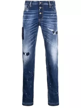 Dsquared2 джинсы с эффектом разбрызганной краски, синий