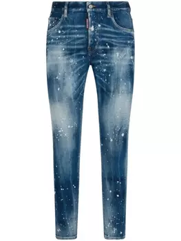 Dsquared2 джинсы с эффектом разбрызганной краски, синий
