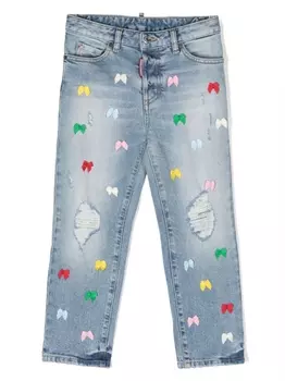 Dsquared2 джинсы с бантом, синий