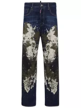 DSQUARED2 джинсы с камуфляжным принтом, синий