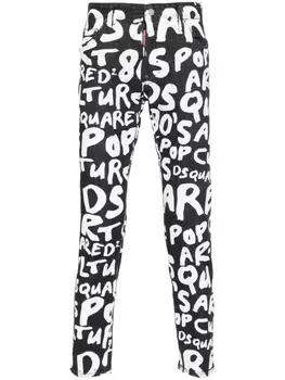 Dsquared2 джинсы с логотипом, черный