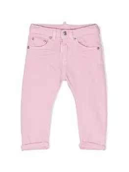 Dsquared2 джинсы с нашивкой-логотипом, розовый