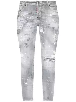 Dsquared2 джинсы с нашивкой-логотипом, серый