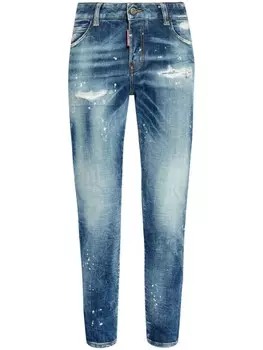 Dsquared2 джинсы с нашивкой-логотипом, синий