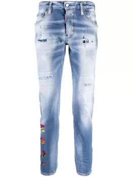 Dsquared2 джинсы с принтом Icon, синий
