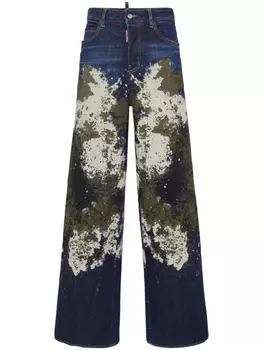 DSQUARED2 джинсы с принтом, синий