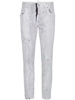 DSQUARED2 джинсы с жатым эффектом, белый