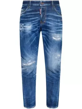 Dsquared2 джинсы Sexy Twist с потертостями, синий