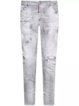 Dsquared2 джинсы Skater с эффектом потертости, серый