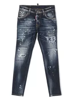 Dsquared2 джинсы Skater с эффектом потертости, синий