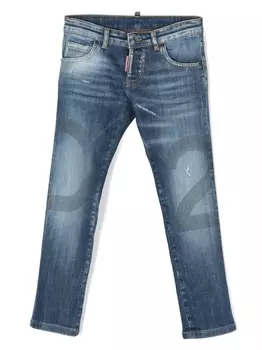 Dsquared2 джинсы скинни Cool Guy с эффектом потертости, синий