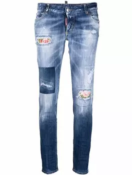 DSQUARED2 джинсы скинни Jennifer с заниженной талией, синий