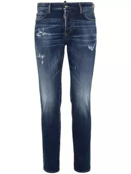 DSQUARED2 джинсы скинни с эффектом потертости, синий