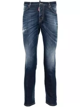 Dsquared2 джинсы скинни с эффектом потертости, синий