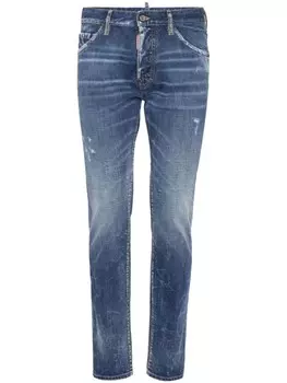 DSQUARED2 джинсы скинни с эффектом потертости, синий