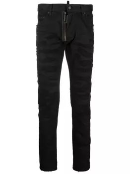 Dsquared2 джинсы скинни с логотипом, черный