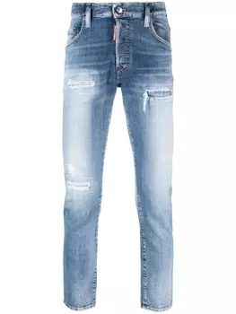 Dsquared2 джинсы скинни с нашивкой-логотипом, синий