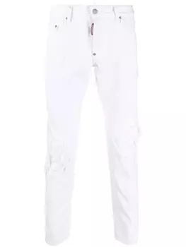 Dsquared2 джинсы скинни с прорезями, белый