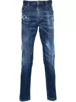 Dsquared2 джинсы скинни с прорезями, синий