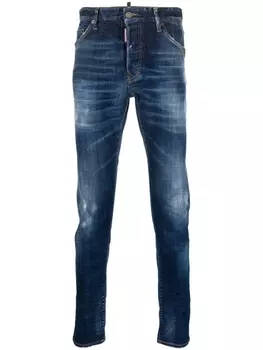 Dsquared2 джинсы скинни с прорезями, синий