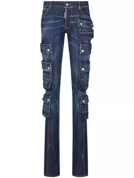 Dsquared2 джинсы скинни с заниженной талией, синий