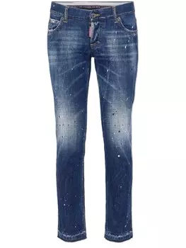Dsquared2 джинсы скинни с завышенной талией, синий