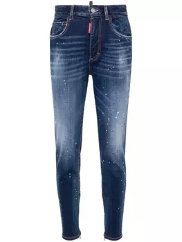 Dsquared2 джинсы скинни Twiggy с завышенной талией, синий