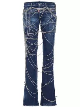 DSQUARED2 джинсы со шнуровкой, синий