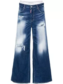Dsquared2 джинсы свободного кроя с заниженной талией, синий