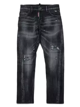 Dsquared2 джинсы Twist с эффектом потертости, черный