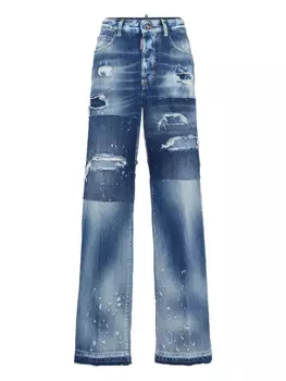 DSQUARED2 джинсы в технике пэчворк, синий