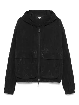DSQUARED2 фактурная куртка, черный