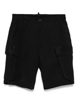 DSQUARED2 фактурные шорты карго, черный