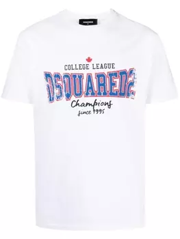 Dsquared2 футболка College с логотипом, белый