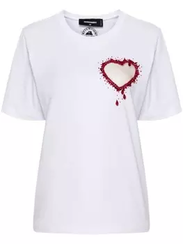DSQUARED2 футболка Crystal Heart Easy, белый