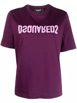 Dsquared2 футболка D2 Reverse с логотипом, фиолетовый