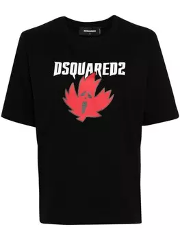 Dsquared2 футболка DSQUARED2 с принтом ужасных кленовых листьев, черный