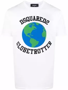 Dsquared2 футболка Globetrotter с логотипом, белый