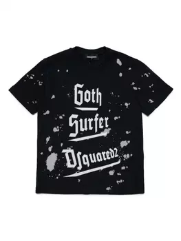 Dsquared2 футболка Goth Surfer с логотипом, черный