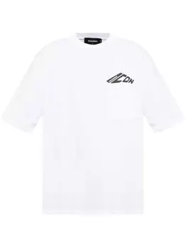 Dsquared2 футболка Icon из хлопка с круглым вырезом, белый