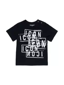 Dsquared2 футболка Icon с логотипом, черный