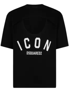 Dsquared2 футболка Icon с логотипом, черный