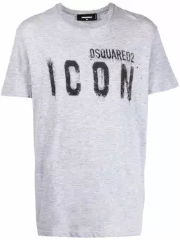 DSQUARED2 футболка Icon с логотипом, серый