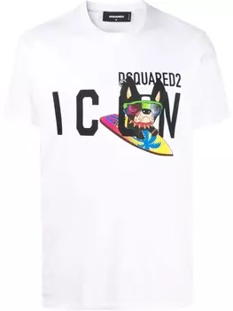 Dsquared2 футболка Icon с принтом, белый